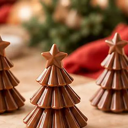Miniárvores de chocolate